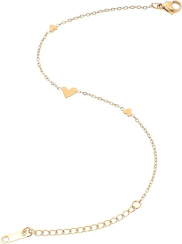 Gold Bracelet for Women,Crosses/Double Grain Rice/Double Layer Cube/Gold Diamonds/Heart Charms/Silver Bracelet Sets for Women Dainty Chain Bracelet Adjustable Link Bracelet for Women in Saudi Arabia