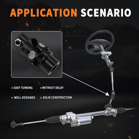 3/4"-30 Spline X 3/4" Round Black Single Steering Shaft Universal U-Joint in Kuwait