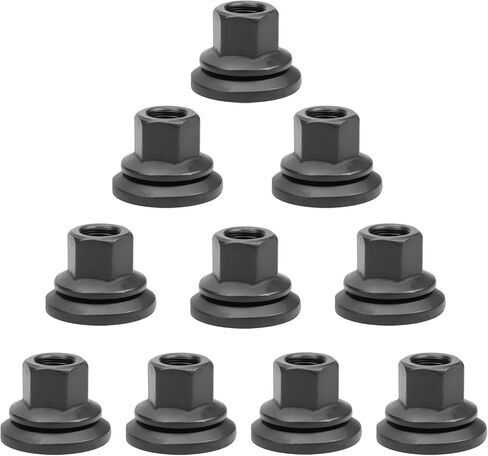 10 قطعة صامولة عروة العجلة 611-936 مناسبة لـ 2012-2022 Ram 3500 4000 4500 5500، M14-1.50 شفة - 22 مم سداسي، طول 28.5 مم، متوسط، 6509424AA in Kuwait