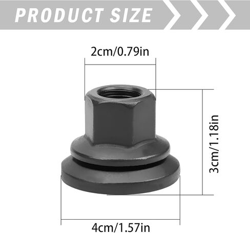 10 قطعة صامولة عروة العجلة 611-936 مناسبة لـ 2012-2022 Ram 3500 4000 4500 5500، M14-1.50 شفة - 22 مم سداسي، طول 28.5 مم، متوسط، 6509424AA in Kuwait