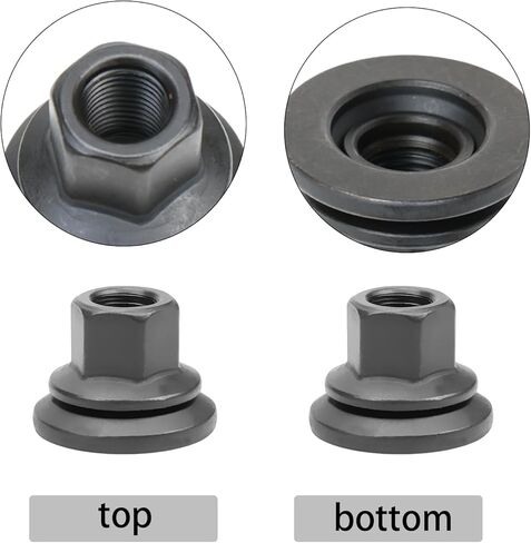 10 قطعة صامولة عروة العجلة 611-936 مناسبة لـ 2012-2022 Ram 3500 4000 4500 5500، M14-1.50 شفة - 22 مم سداسي، طول 28.5 مم، متوسط، 6509424AA in Kuwait