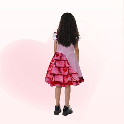 Princess Red Costume for Kids Girls Popular Music Rise Red Christmas Outfit Birthday Party Dress in Saudi Arabia
