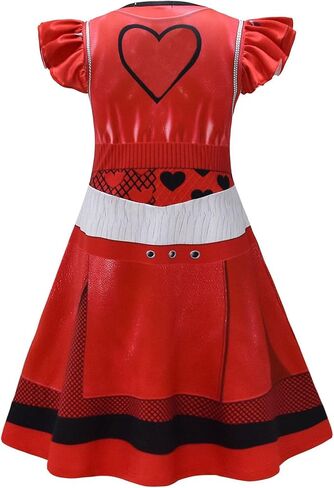 Princess Red Costume for Kids Girls Popular Music Rise Red Christmas Outfit Birthday Party Dress in Saudi Arabia