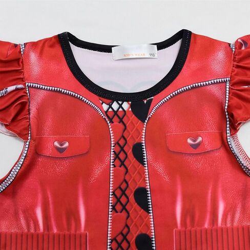 Princess Red Costume for Kids Girls Popular Music Rise Red Christmas Outfit Birthday Party Dress in Saudi Arabia
