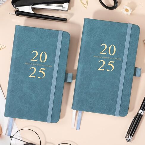 2025 Pocket Planner/Calendar - Pocket Planner 2025, JAN 2025 - DEC 2025, Pocket Calendar 2025 for Purse, 6.3'' × 3.8'', Elastic Bound, Bookmark, Inner Pocket, Agenda Planner with Pen Holder in Saudi Arabia