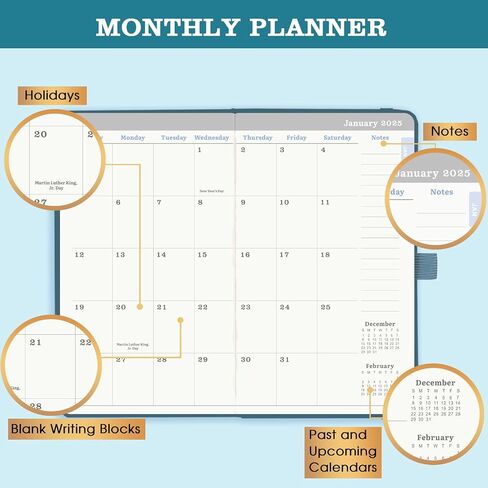 2025 Pocket Planner/Calendar - Pocket Planner 2025, JAN 2025 - DEC 2025, Pocket Calendar 2025 for Purse, 6.3'' × 3.8'', Elastic Bound, Bookmark, Inner Pocket, Agenda Planner with Pen Holder in Saudi Arabia