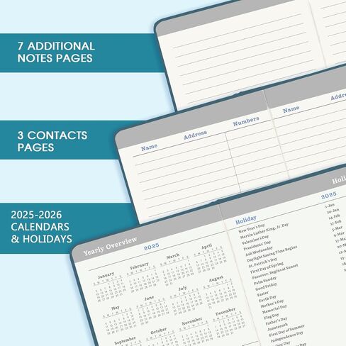 2025 Pocket Planner/Calendar - Pocket Planner 2025, JAN 2025 - DEC 2025, Pocket Calendar 2025 for Purse, 6.3'' × 3.8'', Elastic Bound, Bookmark, Inner Pocket, Agenda Planner with Pen Holder in Saudi Arabia