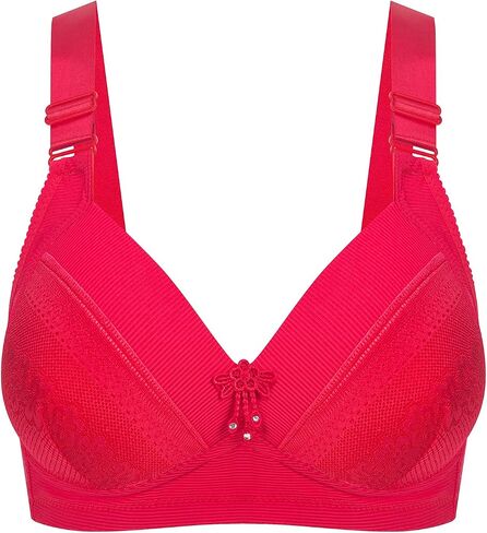 Everyday Bra for Women Full Coverage Compression Bra No Underwire Lace Unlined Bras Lightly Padded Bras in Saudi Arabia