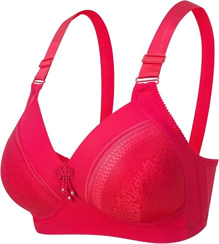 Everyday Bra for Women Full Coverage Compression Bra No Underwire Lace Unlined Bras Lightly Padded Bras in Saudi Arabia