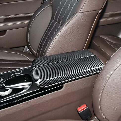 لمرسيدس بنز GLE GLS ML GL Class W166 X166 2012-2019 من ألياف الكربون وحدة التحكم المركزية للسيارة مسند الذراع صندوق لوحة غطاء حماية الكسوة 350 400 500e 550 63 AMG S ملحق (وحدة التحكم المركزية مع الماوس) in Kuwait