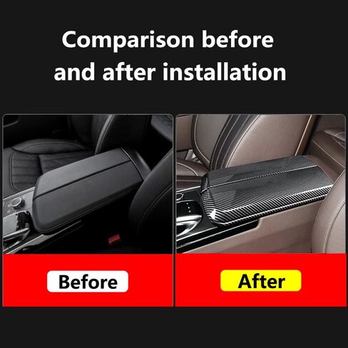 لمرسيدس بنز GLE GLS ML GL Class W166 X166 2012-2019 من ألياف الكربون وحدة التحكم المركزية للسيارة مسند الذراع صندوق لوحة غطاء حماية الكسوة 350 400 500e 550 63 AMG S ملحق (وحدة التحكم المركزية مع الماوس) in Kuwait