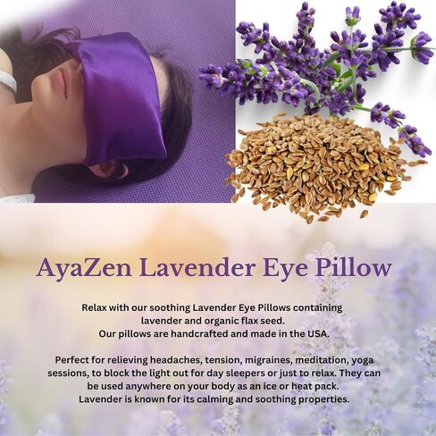 Relaxation Gift Set for Women-AyaZen Lavender Eye Pillow, Chakra Stone Bracelet, Lavender Soy Candle and Sachet. Perfect Aromatherapy Set (Made in USA) in Saudi Arabia