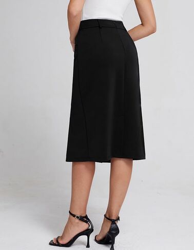 Belle Poque Women Pencil Skirt High Waisted Midi Pencil Skirt with Pockets in Kuwait