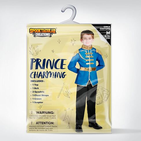 Spooktacular Creations Prince Costume for Boys, Royal Prince Charming Costume for Toddler Kids Halloween Costumes Parties in Kuwait