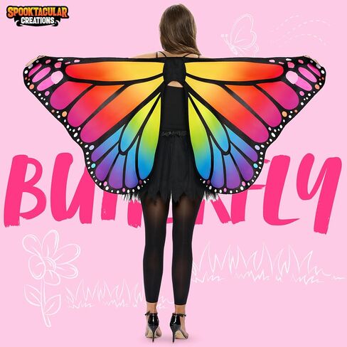 Spooktacular Creations Monarch Butterfly Wing, Butterfly Costume Women for Halloween Costume Adult in Kuwait