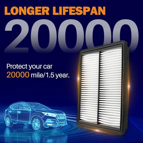 Engine Air Filter CA11259 Replacement- fit for Mazda 3 (2014-2018)/ Mazda 6 (2014-2021)/ Mazda CX-5(2013-2022)- Up to 12 Months or 12,000 Miles Filter in Saudi Arabia