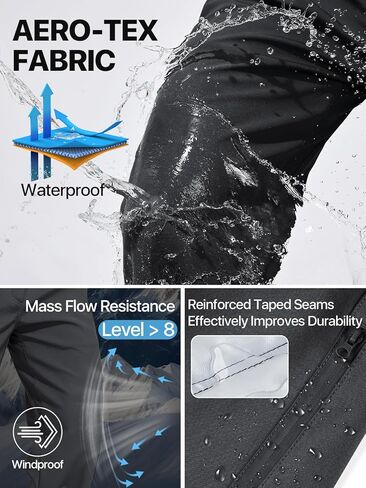 سراويل شتوية مبطنة بالصوف للتدفئة للرجال من الجندي الحر، سراويل تزلج على الجليد قابلة للتوسيع بخصر ناعم in Kuwait