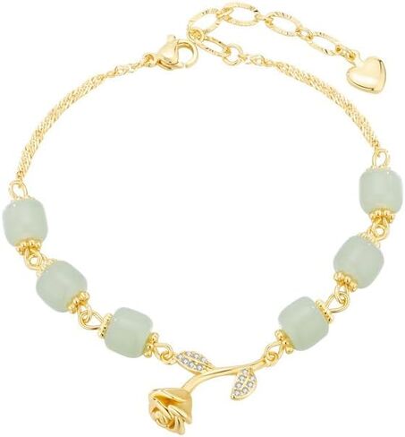 72ore Jade Bracelet Jade Bracelet for Women Genuine Jade Bead Bracelet Flower Charm Bracelet Jewelry Gifts for Women in Saudi Arabia