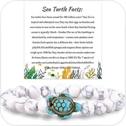 72ore Sea Turtle Bracelet for Women Sea Turtles Beads Bracelet Turquoise Stone Bracelet Natural Stone Bracelet Jewelry Gifts in Saudi Arabia
