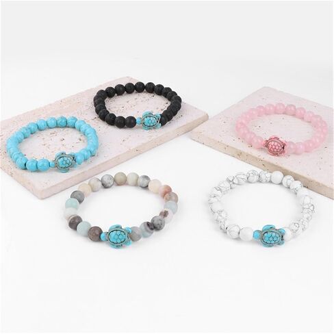 72ore Sea Turtle Bracelet for Women Sea Turtles Beads Bracelet Turquoise Stone Bracelet Natural Stone Bracelet Jewelry Gifts in Saudi Arabia
