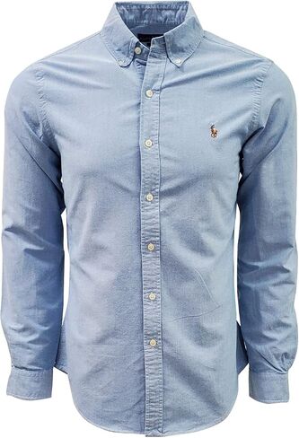 Polo Ralph Lauren Men's Slim-Fit Oxford Button Down Shirt (X-Large, Blue) in Saudi Arabia