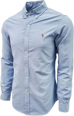 Polo Ralph Lauren Men's Slim-Fit Oxford Button Down Shirt (X-Large, Blue) in Saudi Arabia