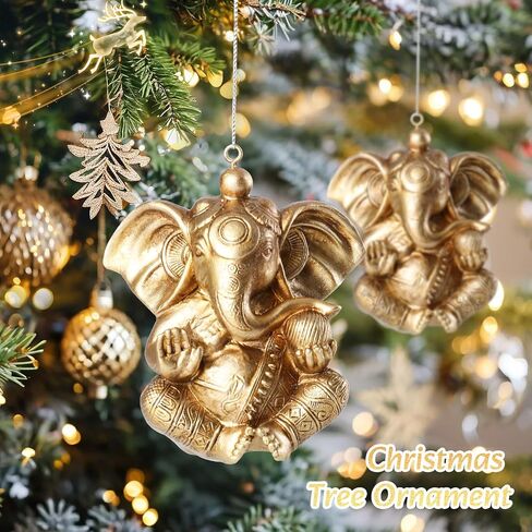 MUMTOP Christmas Ornaments, Resin Christmas Dog Figurines Ornaments Hanging Hand-Crafted Resin Holiday Labrador Golden Retriever Ornament for Christmas Tree Decorations, Set of 3 in Kuwait