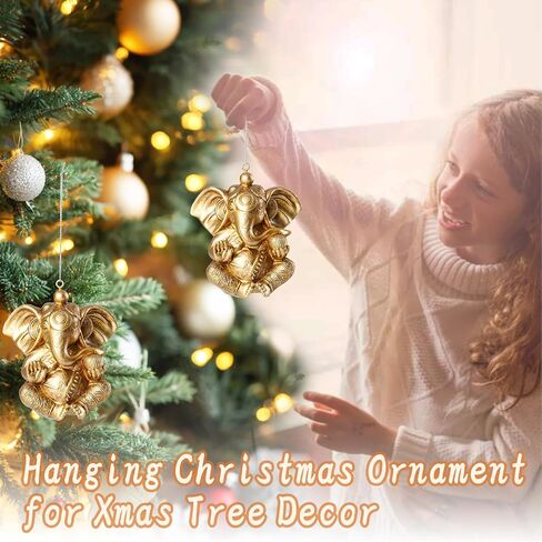 MUMTOP Christmas Ornaments, Resin Christmas Dog Figurines Ornaments Hanging Hand-Crafted Resin Holiday Labrador Golden Retriever Ornament for Christmas Tree Decorations, Set of 3 in Kuwait