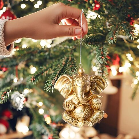 MUMTOP Christmas Ornaments, Resin Christmas Dog Figurines Ornaments Hanging Hand-Crafted Resin Holiday Labrador Golden Retriever Ornament for Christmas Tree Decorations, Set of 3 in Kuwait