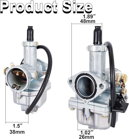 rutu pz26 المكربن ​​26mm استبدال عدة الكربوهيدرات ل xr100 xr100r crf100f trx250 gy6 125cc 50cc atv go-kart الدراجة الترابية، مكربن ​​خنق اليد مع فلتر الوقود خط الوقود الأحمر in Kuwait