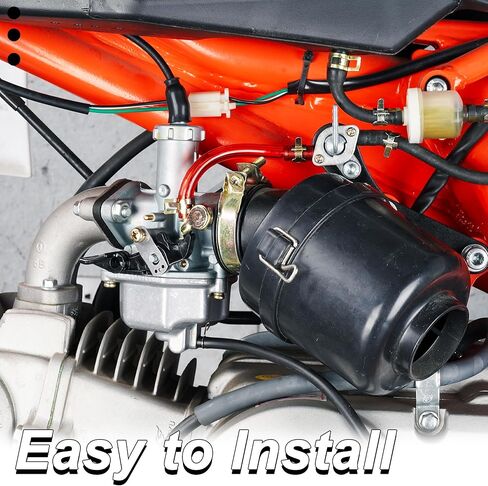 rutu pz26 المكربن ​​26mm استبدال عدة الكربوهيدرات ل xr100 xr100r crf100f trx250 gy6 125cc 50cc atv go-kart الدراجة الترابية، مكربن ​​خنق اليد مع فلتر الوقود خط الوقود الأحمر in Kuwait