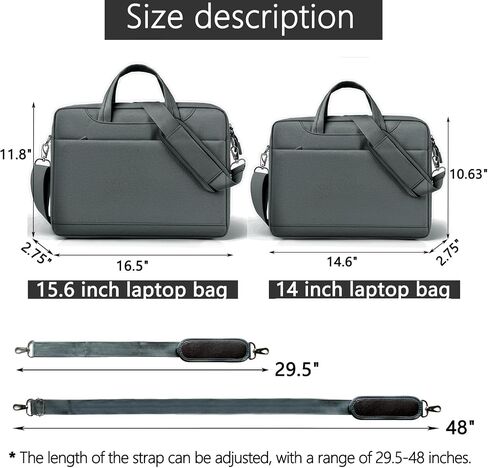 VODIU 14 15.6 16 inch Laptop Case, Basics Laptop Bag with Compartment, Carrying Briefcase Messenger Bag with Strap,Pocket in Saudi Arabia