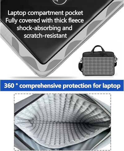 VODIU 14 15.6 16 inch Laptop Case, Basics Laptop Bag with Compartment, Carrying Briefcase Messenger Bag with Strap,Pocket in Saudi Arabia
