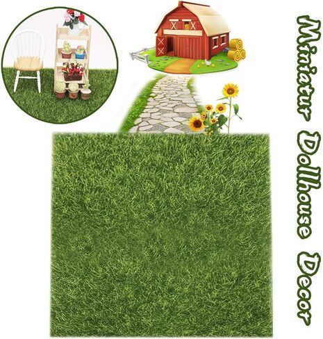 قطعة واحدة من عشب الحديقة الخضراء العشب الاصطناعي للحرف اليدوية زخرفة مصغرة حديقة بيت الدمى DIY العشب الجنية العشب الاصطناعي العشب الاصطناعي (6 × 6 بوصات) in Kuwait