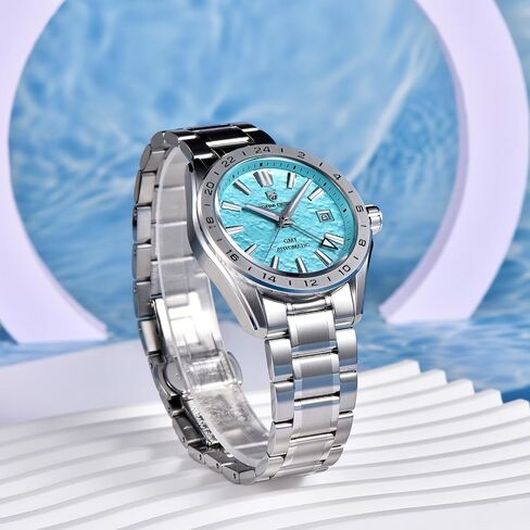 Pagani Design Men's Automatic GMT Mechanical Watch Sapphire Crystal Fixed Bezel Water Resistant 100m Stainless Steel Luminous Sports Men's Watch in Saudi Arabia