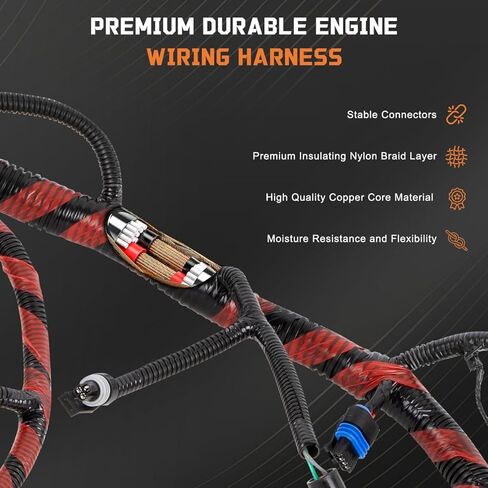 مجموعة أسلاك المحرك F6TZ-9A451-F - متوافقة مع Ford F250 F350 F450 F-Super Duty 7.3L 1994 1995 1996 مجموعة أسلاك محرك الديزل Powerstroke استبدال F6TZ9A451F in Kuwait