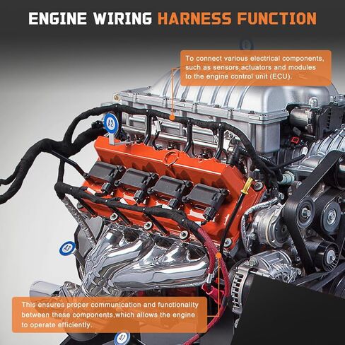 مجموعة أسلاك المحرك F6TZ-9A451-F - متوافقة مع Ford F250 F350 F450 F-Super Duty 7.3L 1994 1995 1996 مجموعة أسلاك محرك الديزل Powerstroke استبدال F6TZ9A451F in Kuwait