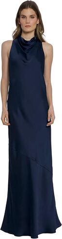 Maggy London High Neck Floor Length Fit and Flare Halter Formal Dresses for Women in Kuwait