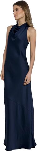 Maggy London High Neck Floor Length Fit and Flare Halter Formal Dresses for Women in Kuwait
