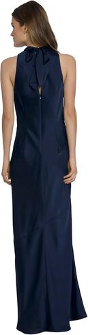 Maggy London High Neck Floor Length Fit and Flare Halter Formal Dresses for Women in Kuwait