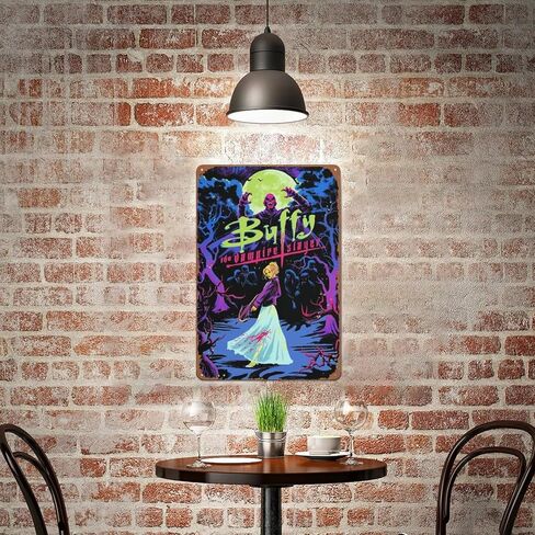 بافي مصاص الدماء القاتل الفيلم المشارك ريترو علامة معدنية خمر تين تسجيل لمقهى بار ديكور جدران المنزل 12X8 بوصة in Kuwait