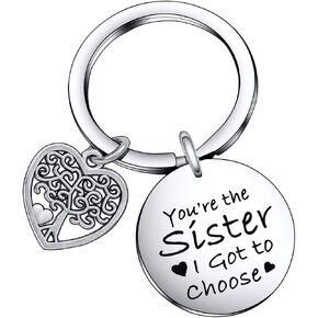 De&ai Sister Gift Best Friend Gift Sister Present BFF Keychain Sister in Law Keychain Best Sister Ever Gift Friendship Keychain Best Friend Jewelry Cousin Keychain (Sister Keyring)
