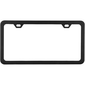 GG Grand General 60403 Black Semi-Gloss Powder Coated License Plate Frame with 2 Holes