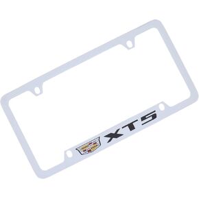 Cadillac XT5 Zinc License Plate Frame with Black Finish (2 Hole)