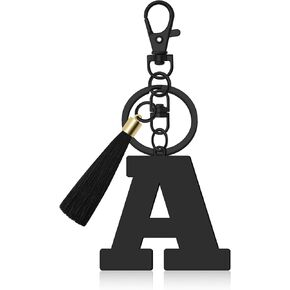 Oubaka Initial letter Keychains for Women,Alphabet Keychains with Tassel for Backpacks Handbags Car Key Christmas Gifts