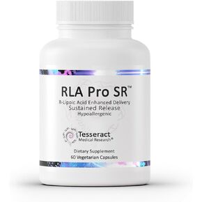 Tesseract RLA Pro SR, Lipoic Acid Supplement, 60 Capsules, Sustained-Release R-Lipoic Acid, Boosts Mitochondrial & Cellular Energy, Amino Acid Metabolism Support, Hypoallergenic