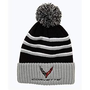 C8 Corvette Next Generation Beanie with Pom (Red)