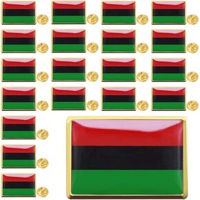 12/25/50 pieces small rectangle African American flag lapel pin for Clothes Suit jacket Backpack Hat badge bulk