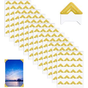 240 Pieces Photo Corners Self Adhesive Photo Corner Stickers, Picture Mounting Corners Acid Free Photo Corner for DIY Scrapbook, Album, Picture Frames, Journal Supplies (White)
