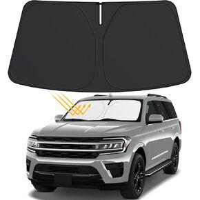 Windshield Sunshade for GMC Seirra - 2024 Upgrade Front Car Shades, Foldable Sun Shade Protector Custom Fit 2019-2024 GMC Sierra 1500 2500 3500 SLT, AT4, Denali Pickup Accessories